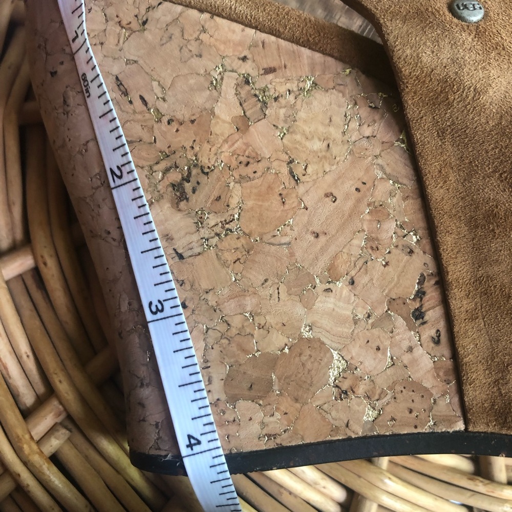 UGG Australia Suede Cork Wedge Heels Sandals - Picture 8 of 9